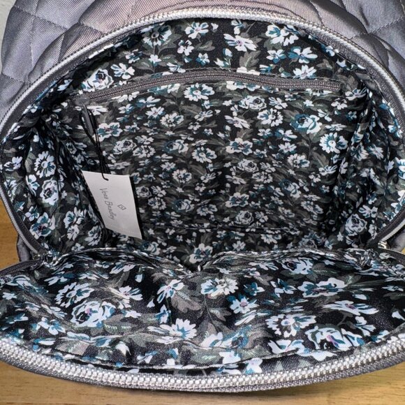 Vera Bradley Small Backpack in Performance Twill Shadow Gray NWT main image 10